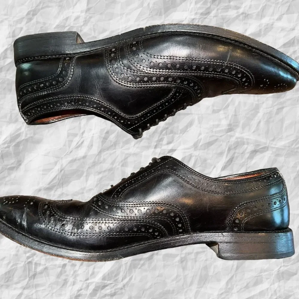 Allen‎ Edmonds MCALLISTER Wingtip Lace Up Oxfords Black 6205 Mens Size 10A